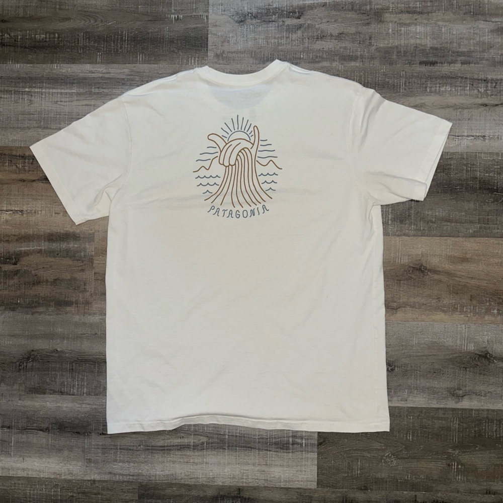 Patagonia White Graphic Tee